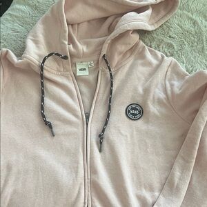 Vans Light Pink Hoodie with Logo Patch